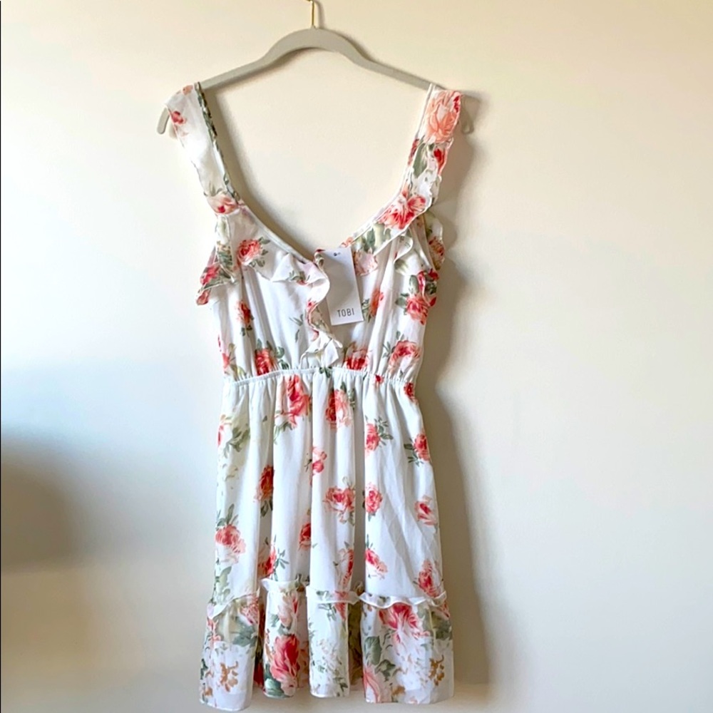 Tobi ruffled floral dress